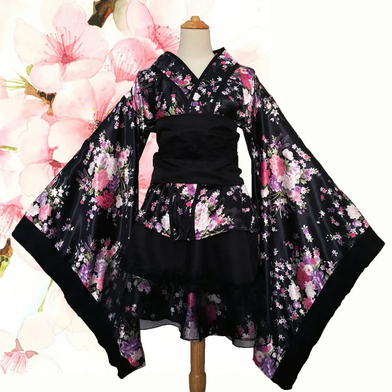 

Japanese Vintage Kimono Traditional Womens Sakura Ropa Geisha Mujer Sweet Asian Clothing Yukata Haori Cosplay Party