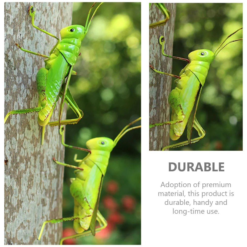 2 шт. имитация кузнечика украшения яркое украшение железная фигурка уличные