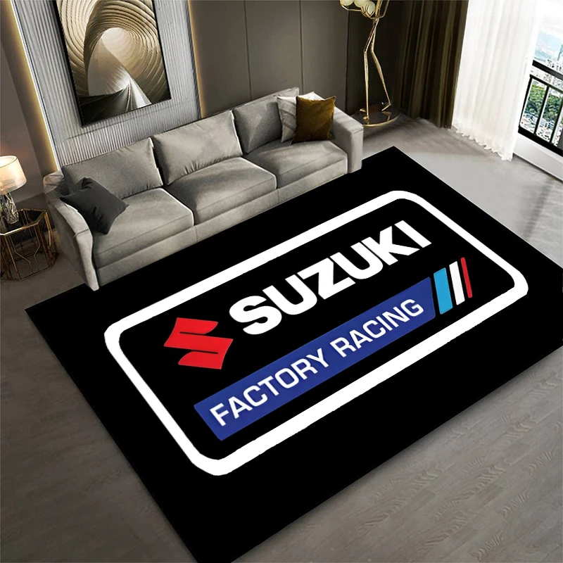 

S-SUZUKI motorcycle Decor Carpet For Living Room Bedroom Area Rugs Kitchen Kid non-slip floor Mat Photography prop gift Alfombra