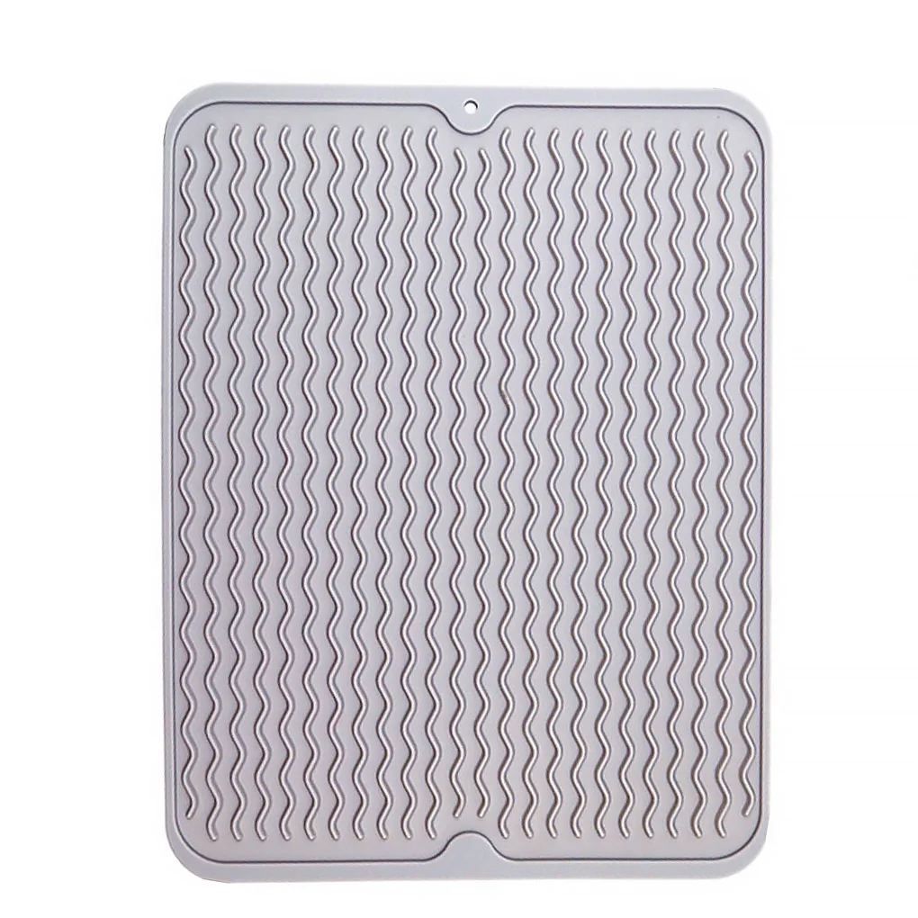 

1pc Drying Heat Insulation Soft Rubber Dishes Protector Sink Mat Table Kitchen Home Anti Slip Drying Dishes Drain Mat Foldable