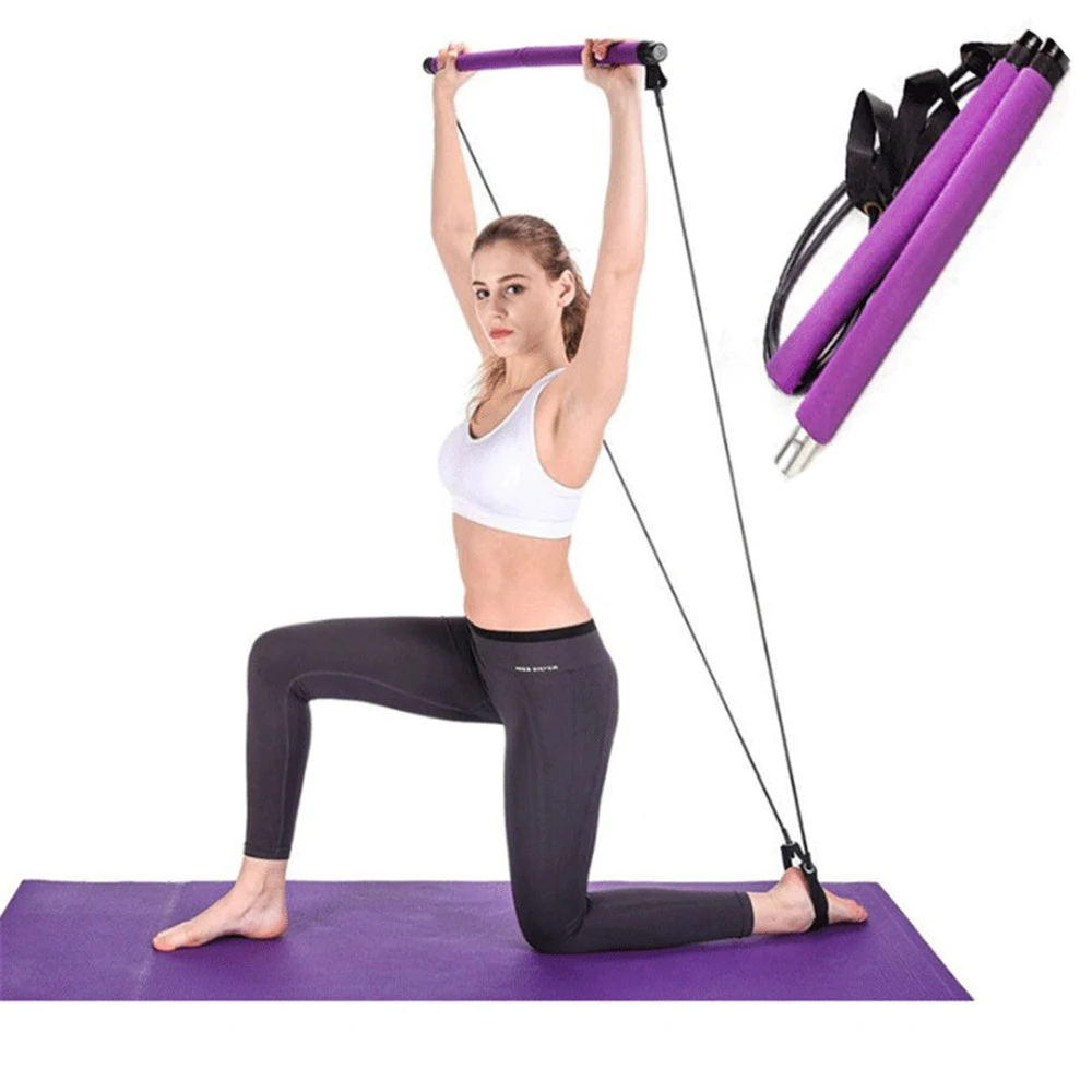 

Внутренняя палка для пилатеса, бара с эспандерами для фитнеса, пилатеса, бара, кроссфита, домашнего спортзала, йоги, упражнений, фитнеса, бар...