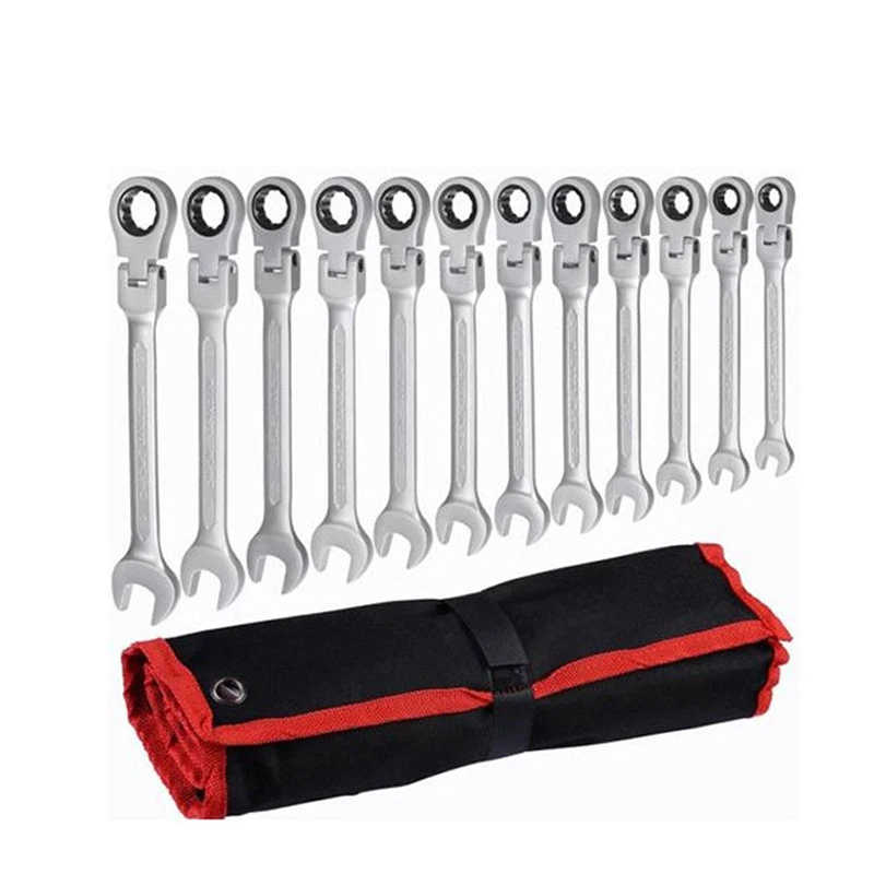 

Универсальный Набор комбинированных ключей с храповым механизмом, ручные инструменты, инструмент для ремонта автомобиля, набор ключей, гае...