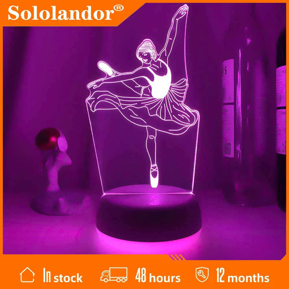 

Ballet Dancer 3D Lamp Night Novelty Illusion Art Night Light LED Ballerina Table Lamp Home Lighting Decor luminaria Friend Gift