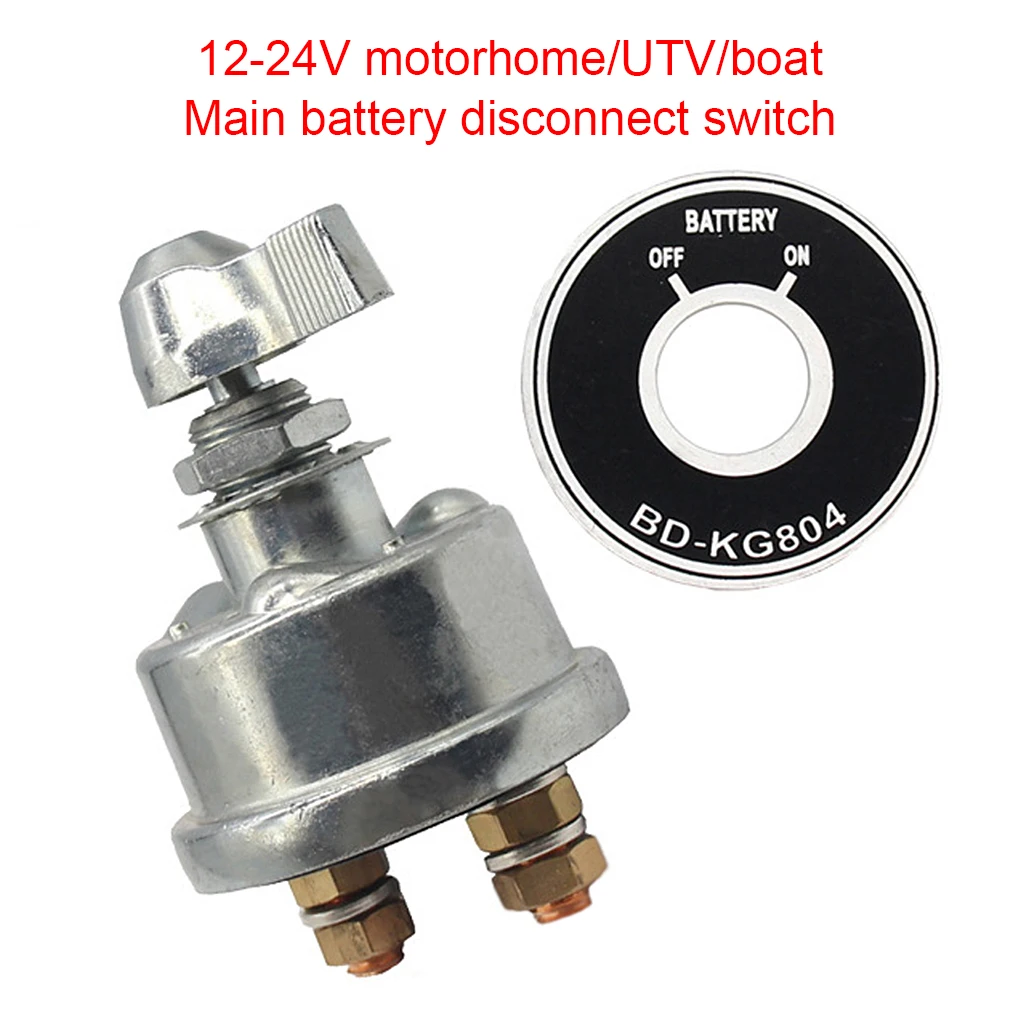 

Zinc Alloy RV Main Battery Switch Portable DC12-24V Rotary Universal Auto Boats Vehicle Disconnect Switches Part