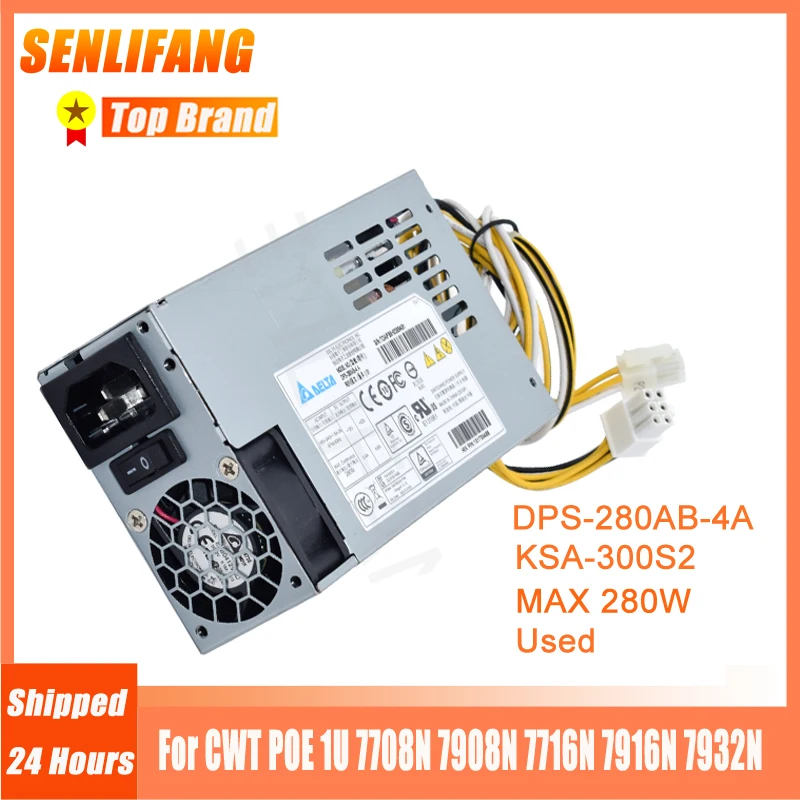 Источник питания 280 Вт, телефон, телефон, аккумулятор для CWT POE 1U 7708N 7908N 7716N 7916N 7932N, б/у