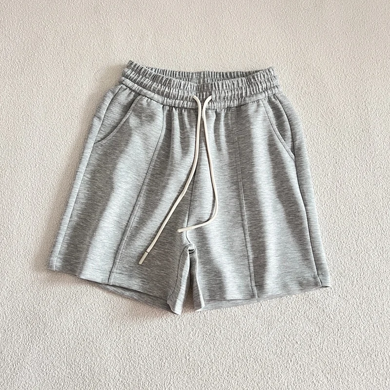 Women's Y2K Clothes Cotton Shorts Summer High Waist Leisure Drawstring Straight Wide Leg Sweatpants Fashion Korean Style 2023