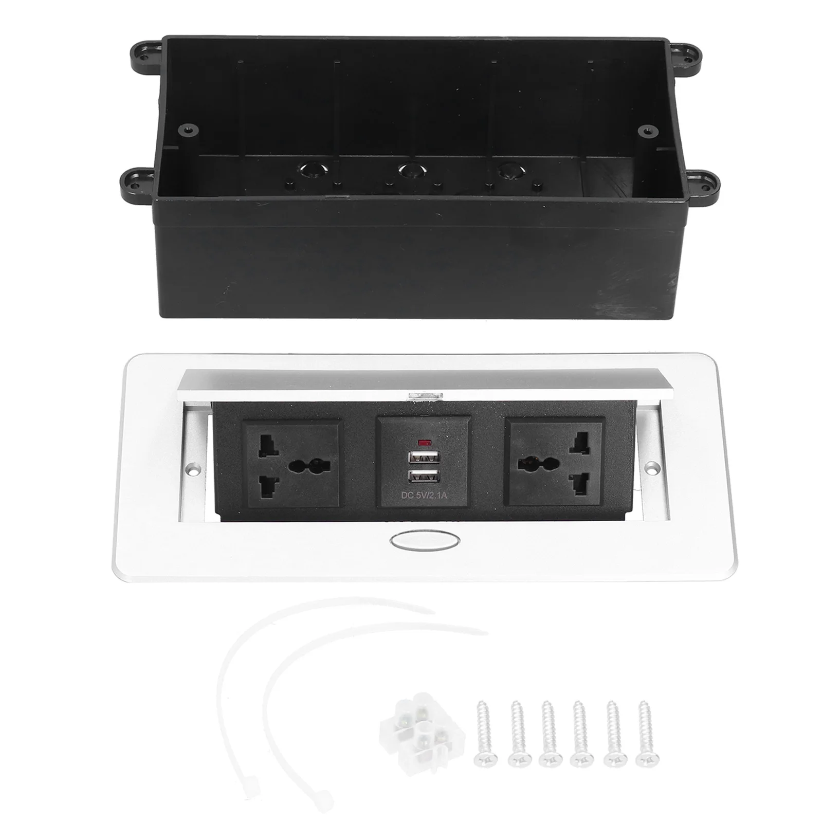 

250V 13A Type Table Socket 3 Way Electrical Outlet Combination Power three Outlet Dual USB Power Supply Accessories