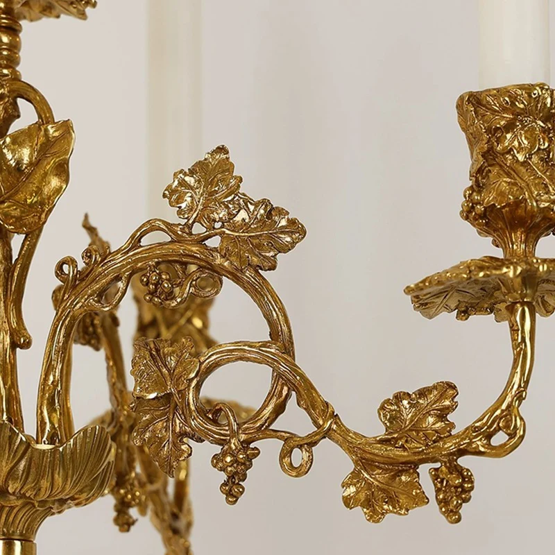 Французский винтажный латунный декоративный подсвечник европейская классика