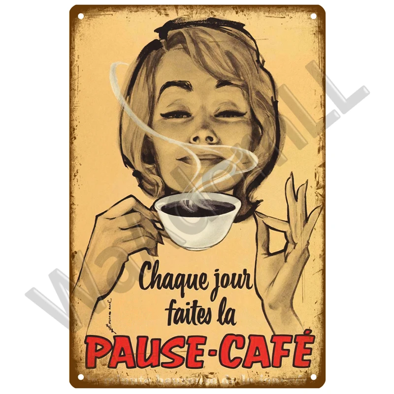 

Ретро кофейная металлическая вывеска