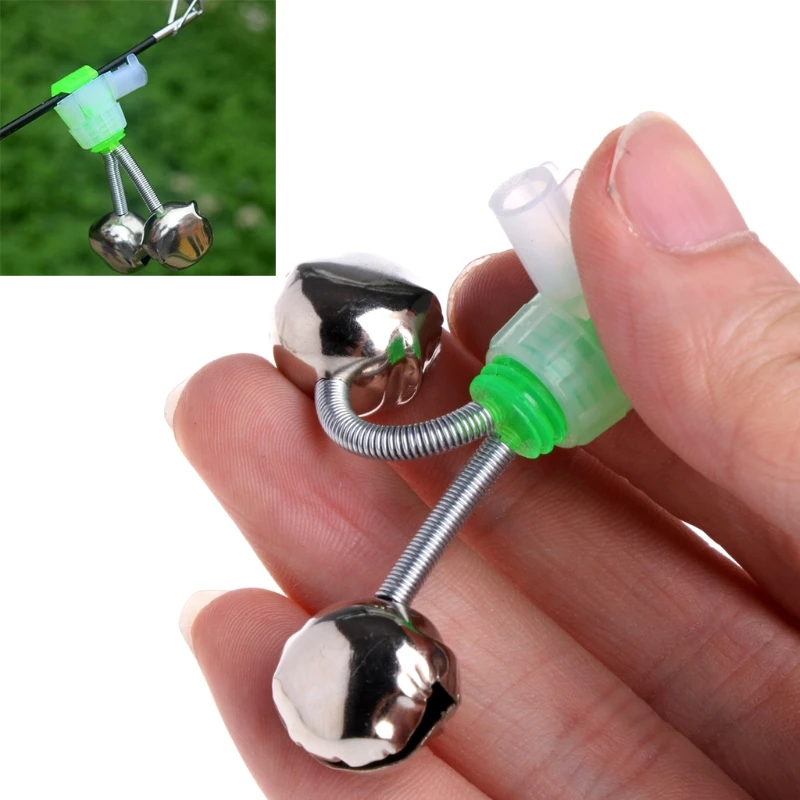 

2022 New Fishing Rod Pole Clamp Alarm Bell Twin Ring Bite Lure Tips Outdoor Accessories