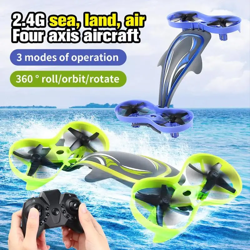 Land Driving Mode 360° Rolling Rc Drone Toys With Led Colorful Lights