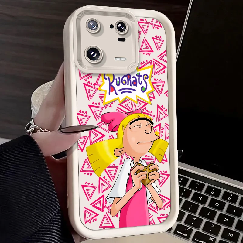 Чехол R-Rugrats для Xiaomi Mi 14 13 13T 12 12T 11 11T Pro Lite 12X 12S POCO F6 F5 X5 X3 NFC Liquid Soft Silicone Back Cover Funda
