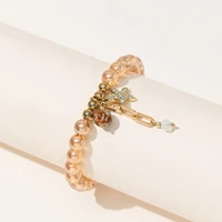 rhinestone star charm accessory bracelet retro champagne beads girl women bracelet