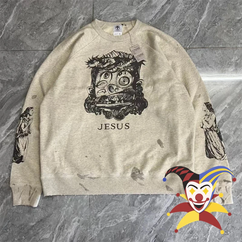 

Новинка, свитшоты в стиле Св. Майкла, Мужская и Женская толстовка с капюшоном и круглым вырезом, ручной работы