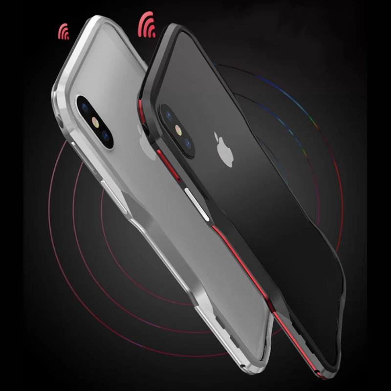 Luxury Metal Bumper Case for iPhone 11 13 Pro Max XS 12 Mini XR 7 8 Plus SE2020 Aluminium Alloy Frame Strong Double Color Cover