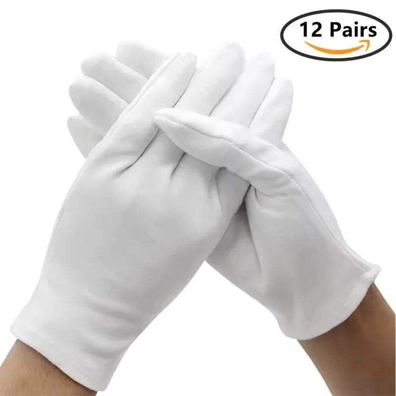 

Белые хлопковые рабочие перчатки Safety Work Gloves