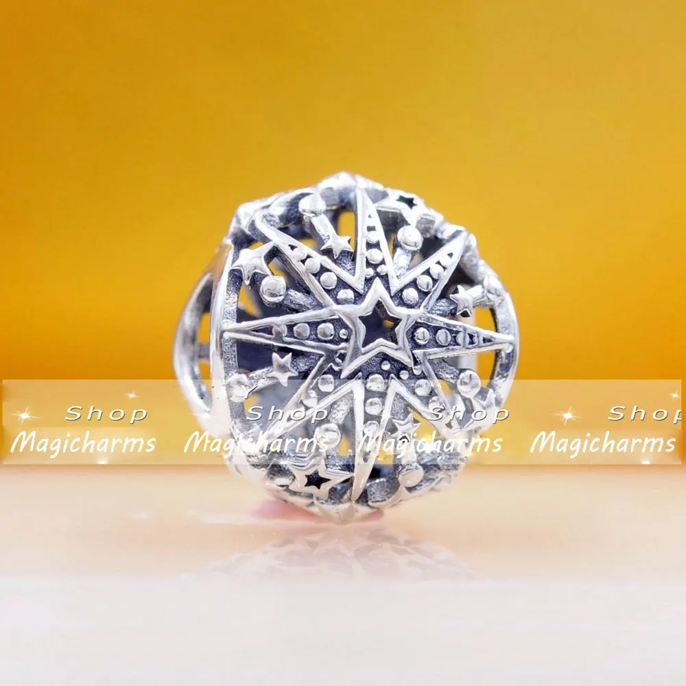 

Женский серебряный Небесный Шарм-бусина в виде снежинки подходит для браслетов и ожерелий в европейском стиле «сделай сам»
