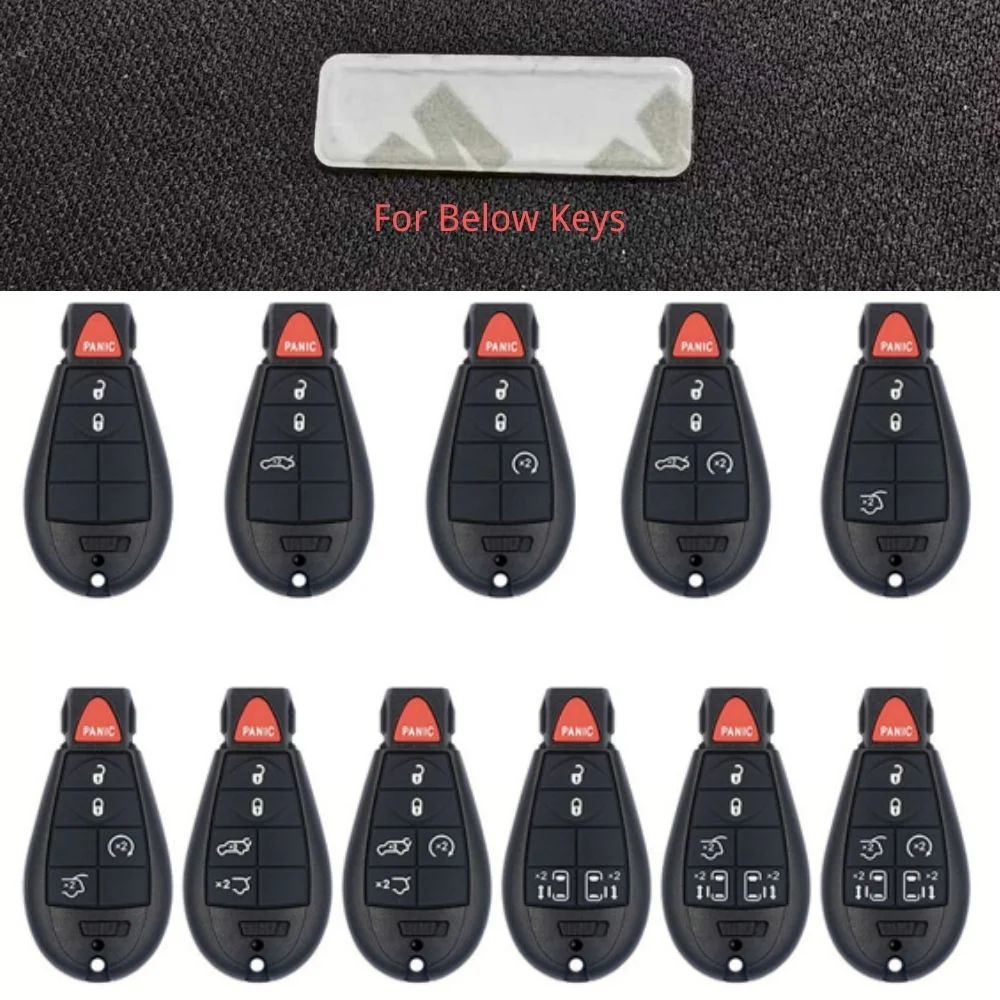 Прямоугольная оболочка для автомобильного ключа 26 х8 мм, оболочка для дистанционного управления, наклейка-эмблема для JEEP Chrysler Dodge Ram