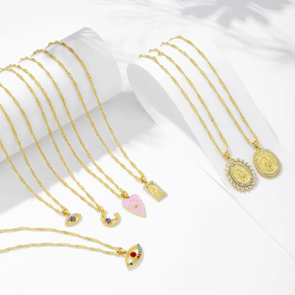 

New Fashion Drill Pendant Necklace for Women Girls Simple Summer Accessories Snake Leaf Animal Dangle Charm Neck Jewelry Gifts