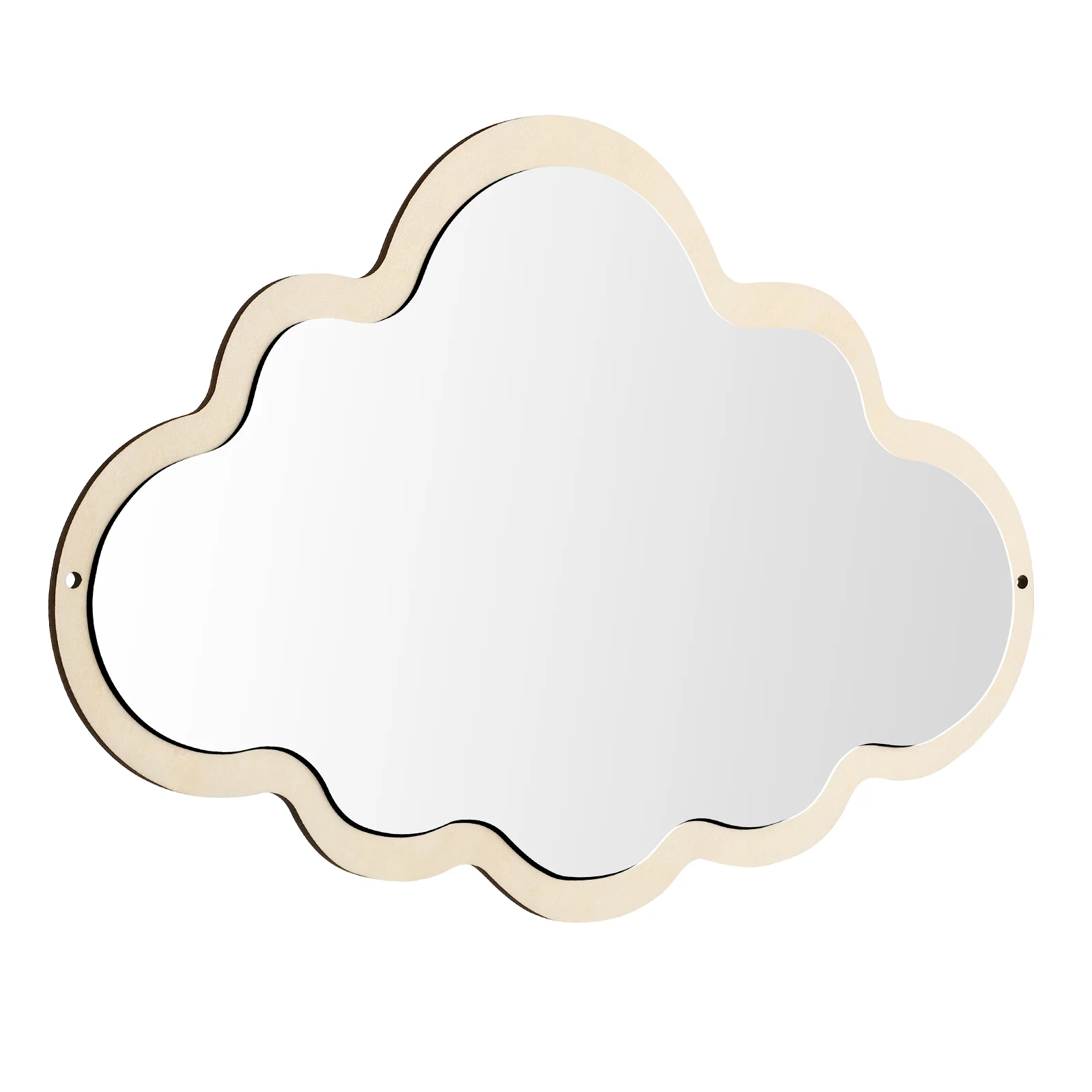 

Mirror Wall Decorative Acrylic Mirrors Wooden Sticker Cloud Decor Shatterproof Shaped Adhesive Safety Nordic Vanity Children