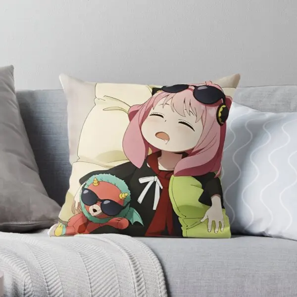 

Otterly Meowgical Printing Throw Pillow Cover Hotel Soft Car Case Cushion Square Throw Anime Comfort Pillows not include