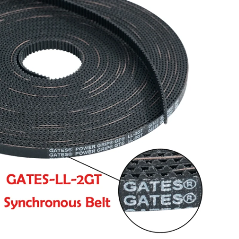 

GATES-LL-2GT 2GT Belt Synchronous Belt GT2 Timing Belt High Quality Wear Resistant 3D Printer Part for Ender3 CR10 Anet