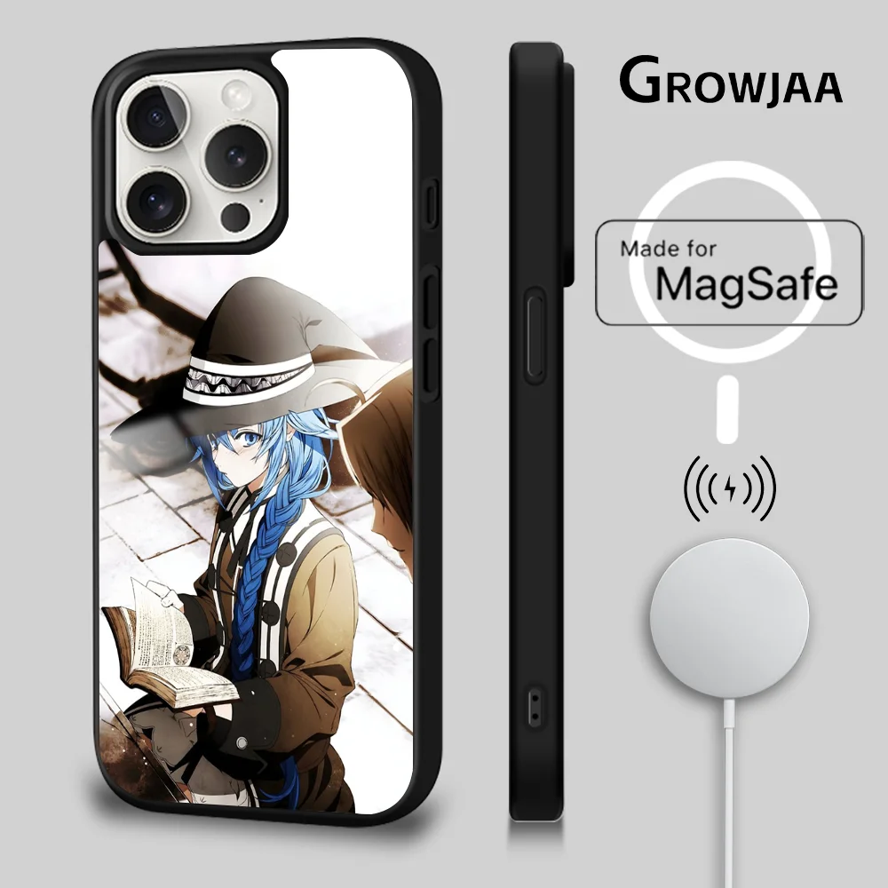 Чехол для телефона M-Mushoku T-Tensei в стиле аниме iPhone 16 15 14 13 12 11 Pro Max Plus Mini Magsafe Mirror