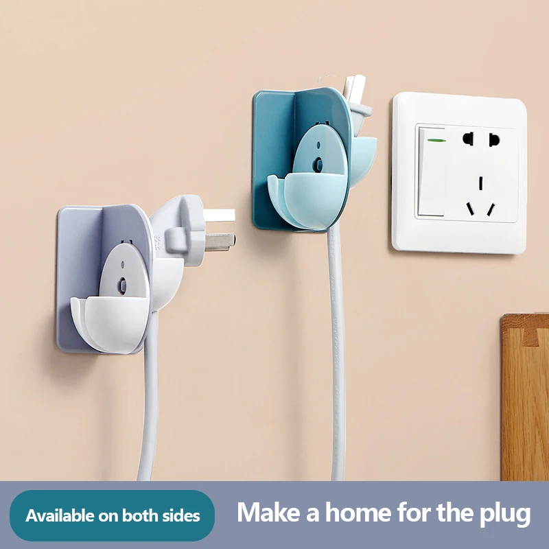 

Бесшовный двухсторонний держатель для розеток, кухонный многофункциональный держатель для хранения кабеля, без перфорации