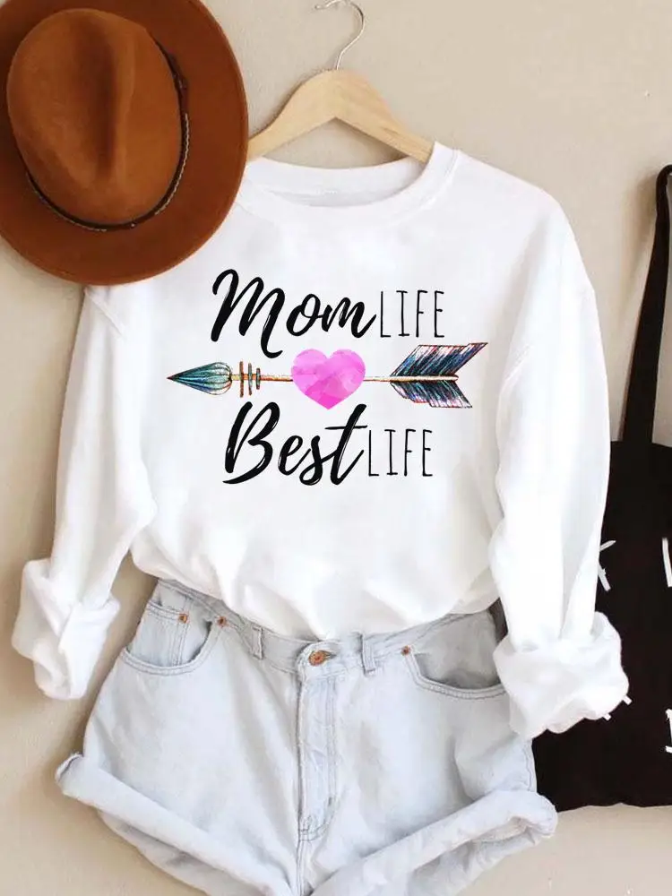 

Letter Mom Mother Love Pullovers Ladies Spring Autumn Winter Womens Fashion Clothing Hoodies Woman Female Casual Sweatshirts