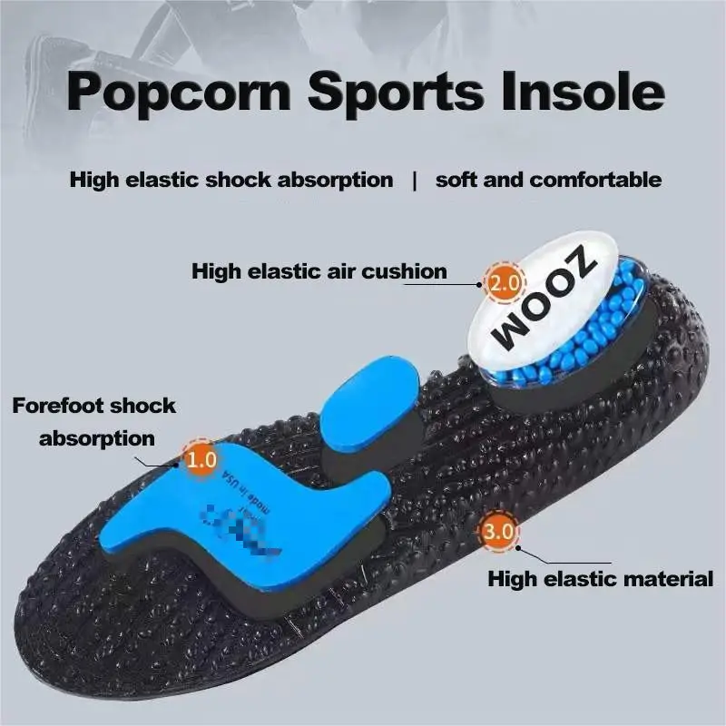 EVA shock absorption Sport insoles Memory Foam Breathable Cushion Running Insoles for Feet Man Women Orthopedic Insoles