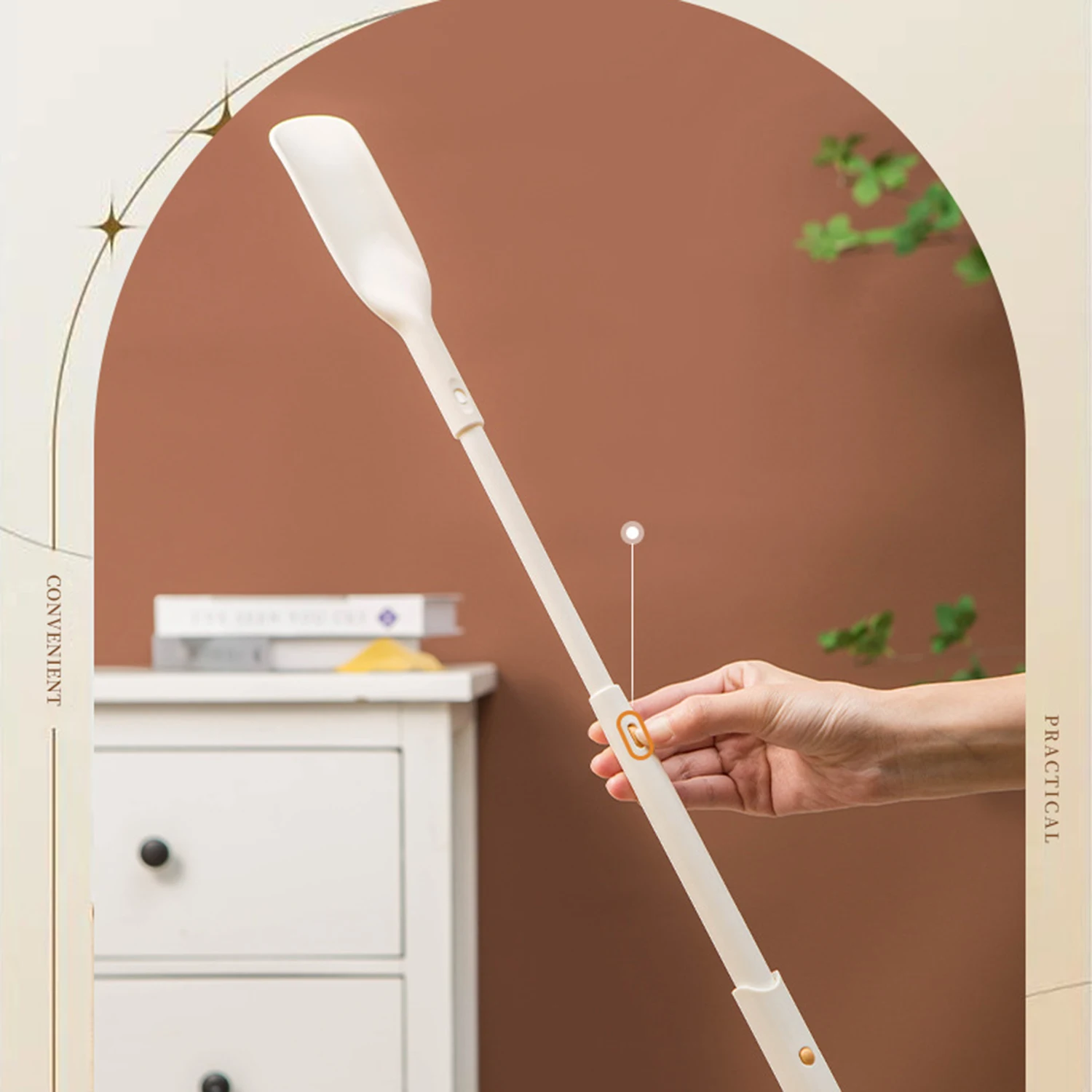 

Professional Plastic Shoe Long Handle Shoehorn Telescopic Adjustable Length Shoe Spoon Useful Lazy Shoe Lifter