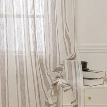 New Simple Wild Stripes Window Curtain Room Decor Curtains for Living Dining Room Bedroom (1)
