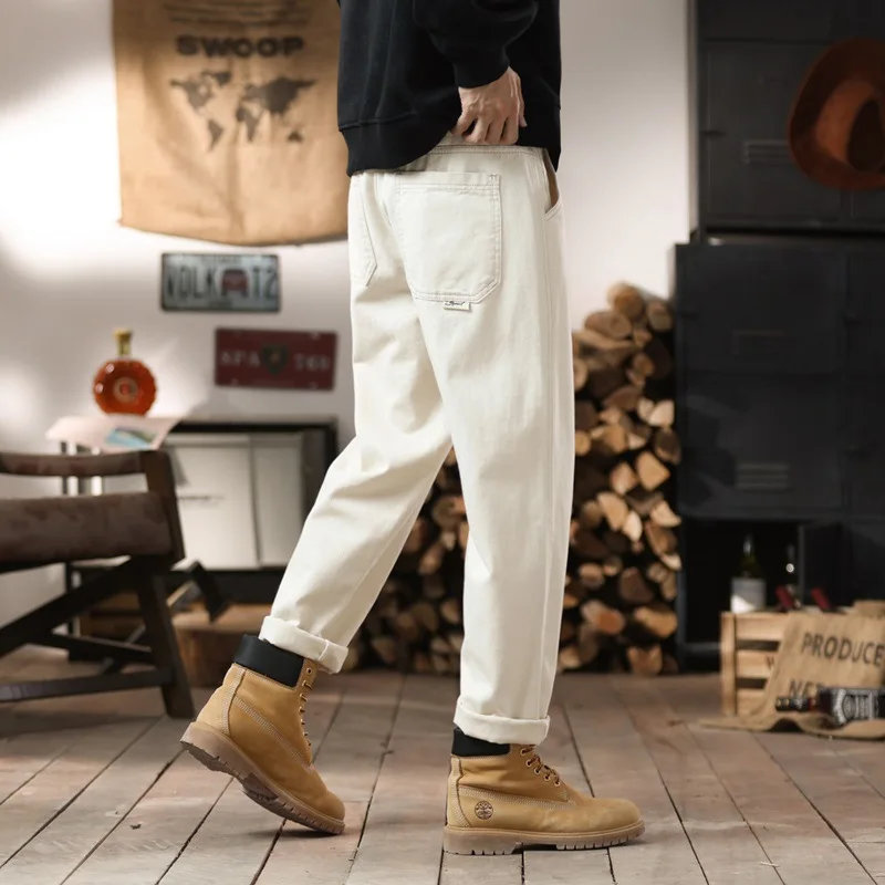 Большие размеры 28-42 мужская уличная одежда модные свободные повседневные прямые