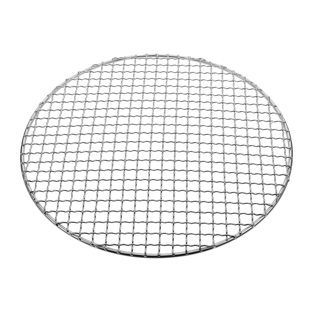 

Grill Bbq Mesh Wire Mat Barbecue Grilling Net Rack Iron Camping Steaming Grid Metal Baking Grates Grate Cookware
