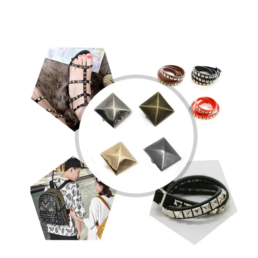 Заклепки в форме пирамиды с 4 заклепками 100 шт. |