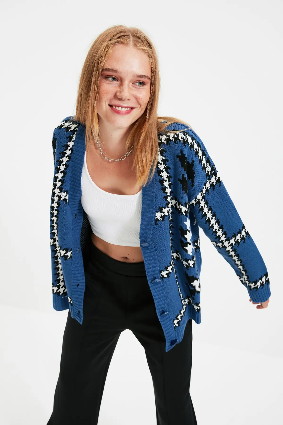 

Trendyol Jacquard Cardigan TWOAW22HI0617