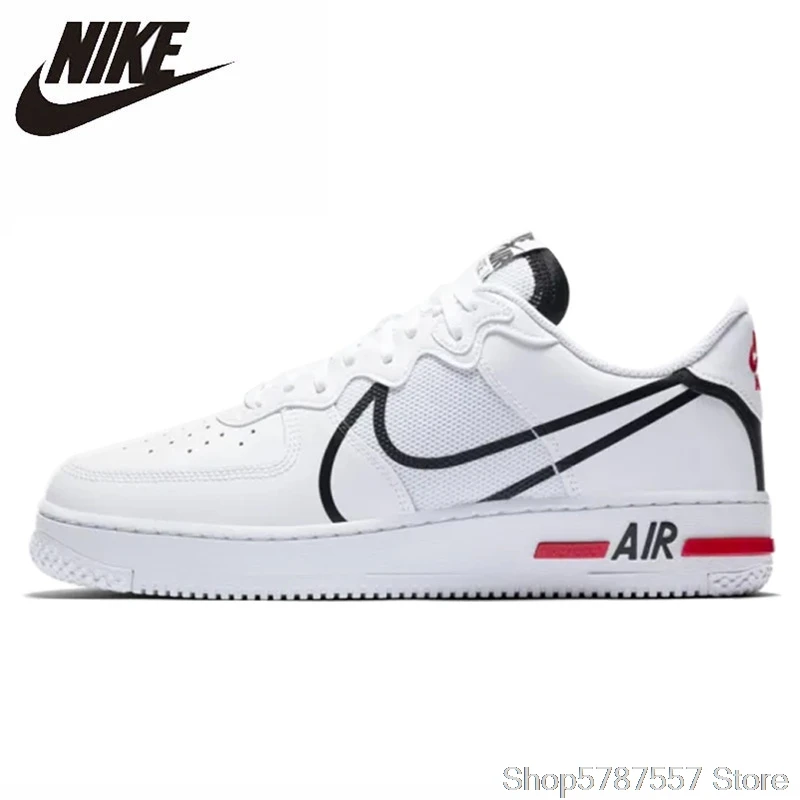 

Original Nike Air Force 1 React Low Women Shoes Skateboarding Shoes Light-Weight Outdoor Sports Sneakers CD4366-100