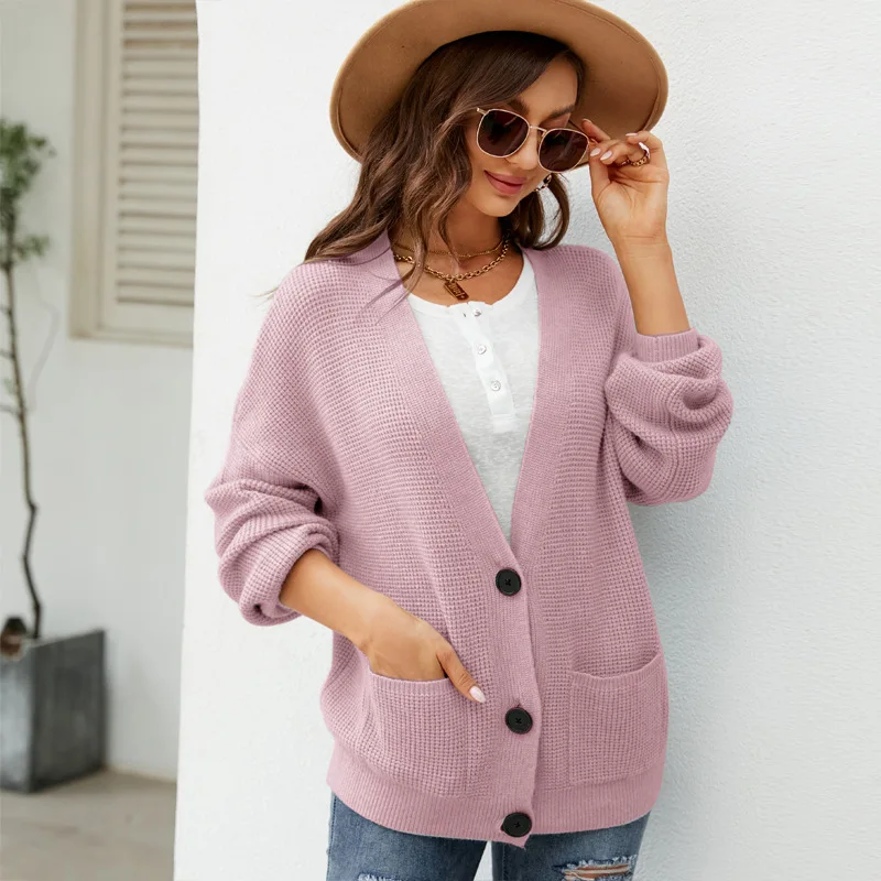 

Women's Knitted Cardigan 2023 Spring And Autumn New Europe And The United States Commuter Leisure Large Size Cardigan