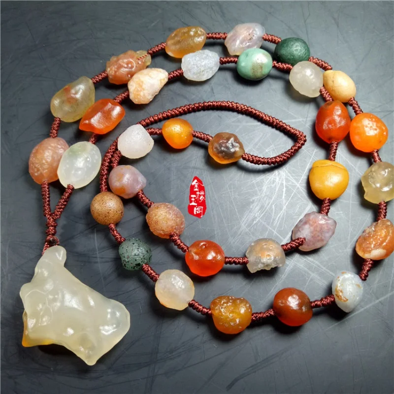 Ювелирные изделия подвеска Alashan Gobi изюм сахар сердце агат сухожилия камень