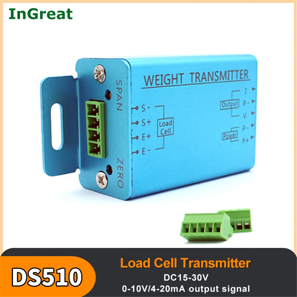 

Weighing Sensor Transmitter Load Cell Transducer Amplifier 4-20mA 0-10V 0-5V Analog Output Signal Voltage Current Converter