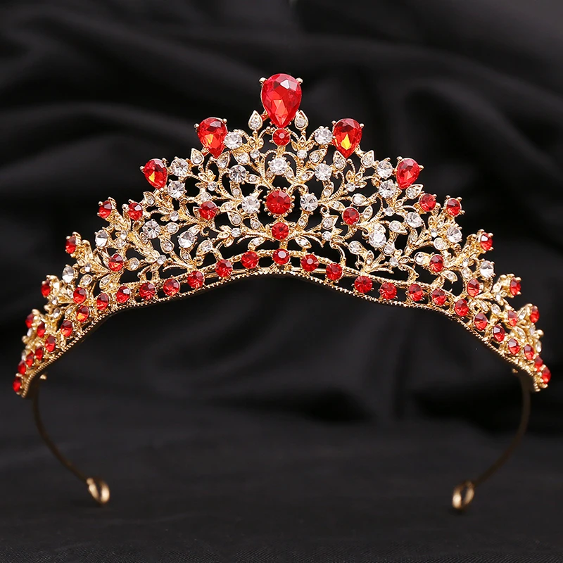 

Baroque Vintage Princess Queen Gold Wedding Crown Tiara for Women Birthday Pageant Hair Jewelry Bridal Wedding Hair Accessories