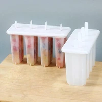 ice cream mold 1 set 4 cells popsicles mold plastic frozen popsicle maker lolly mould tray pan maker tool ice tray