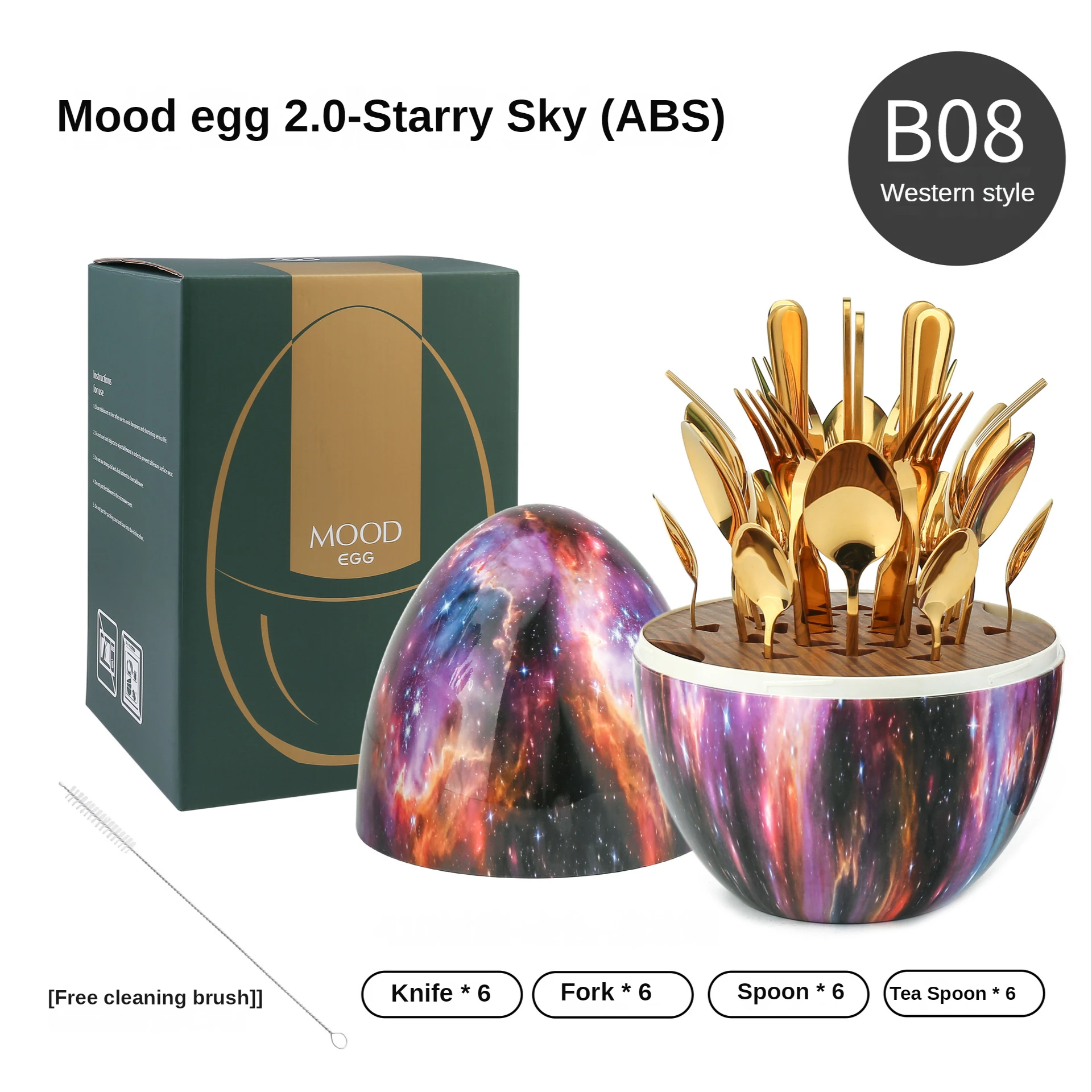 

24pcs Mirror Fork Knive Spoon Set Flatware Cutlery SetGold Dinner Tableware Set Stainless Steel Dinnerware Set 2023 New Top