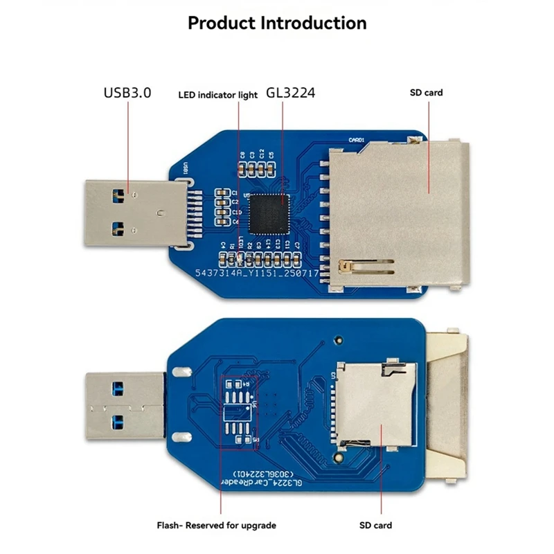 Модуль-ридер USB 3.0 для карт SD+TF 2-в-1 с двойным чтением, в наличии, компьютерные периферийные устройства (art.: 3920d96eaeb46) - 3920d96eaeb46