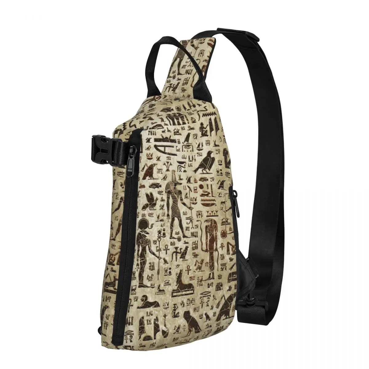 

Ancient Egyptian Gods And Hieroglyphs Vintage Shoulder Bags Chest Cross Chest Bag Diagonally Casual Man Messenger Bag
