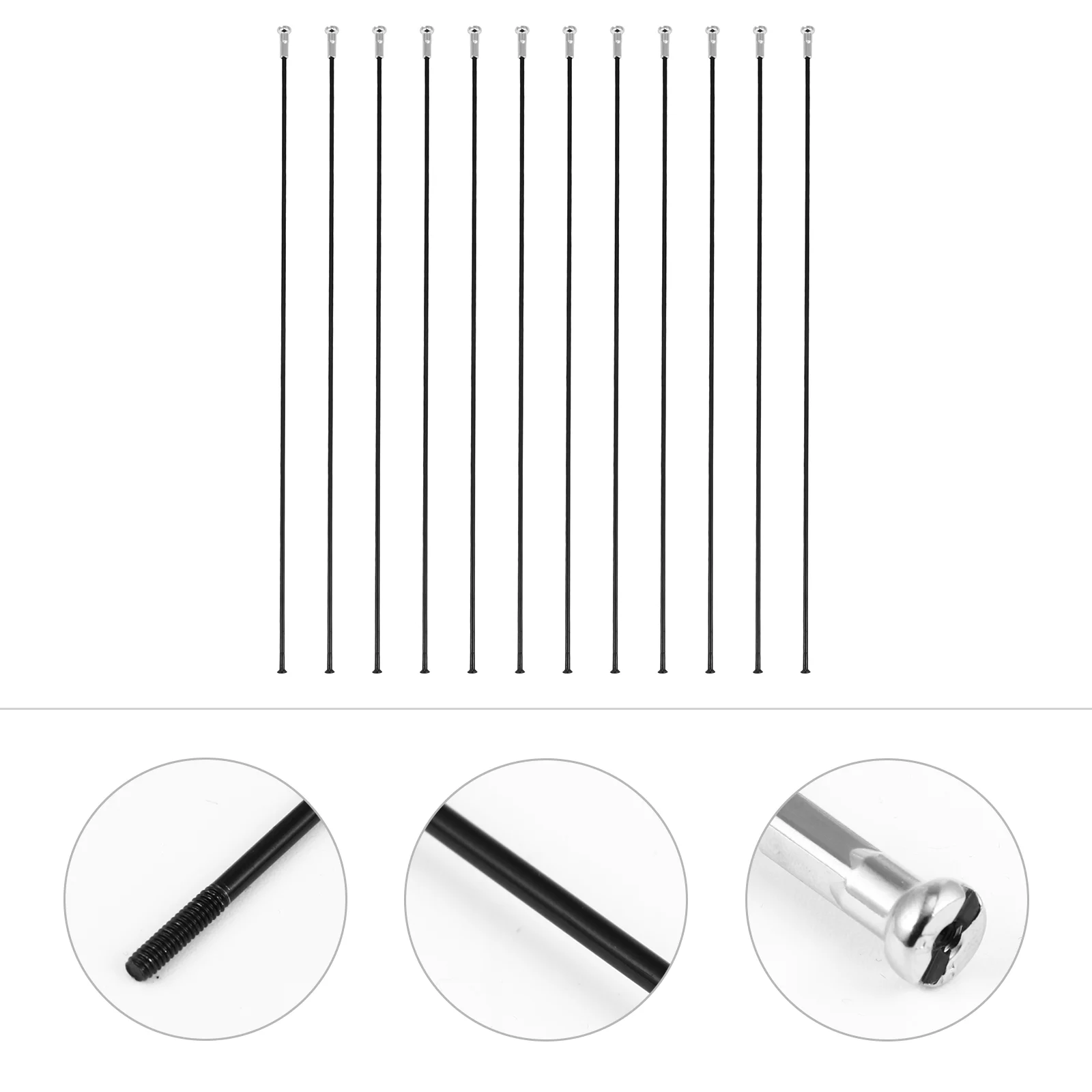 

12pcs Electric Bicycles E-Bike J-Bend Stainless Steel Spokes Bike Spokes
