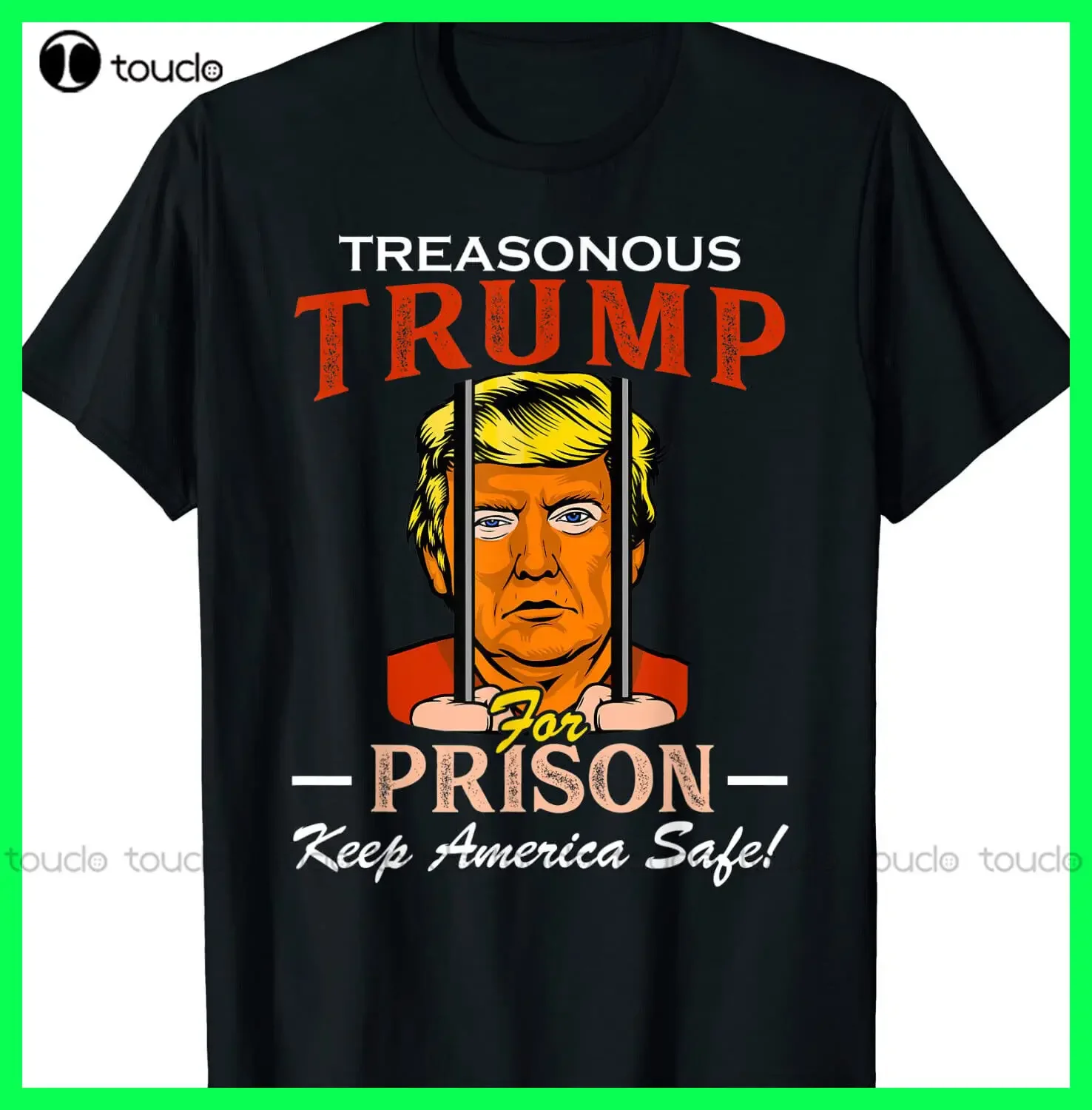 Футболка Lock Him Up Trump-Anti Trump Political For Prison S-5Xl с круглым вырезом уличная одежда