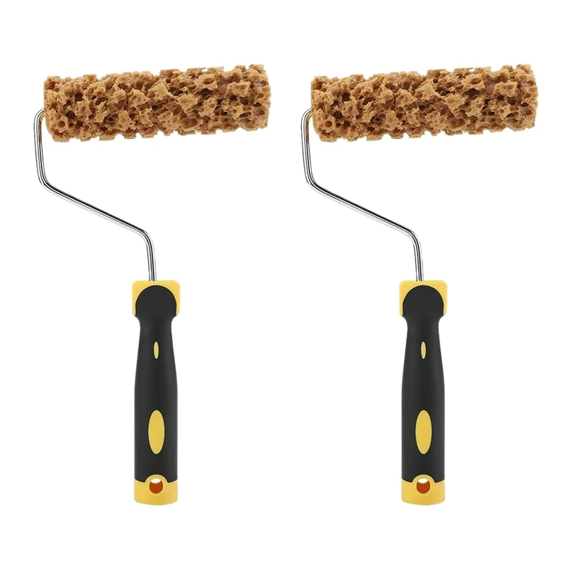 

2X M60 Seaweed Sponge Roller Brush Imitation Seaweed Sponge Roller Pattern Liquid Wallpaper Paint Texture Tool