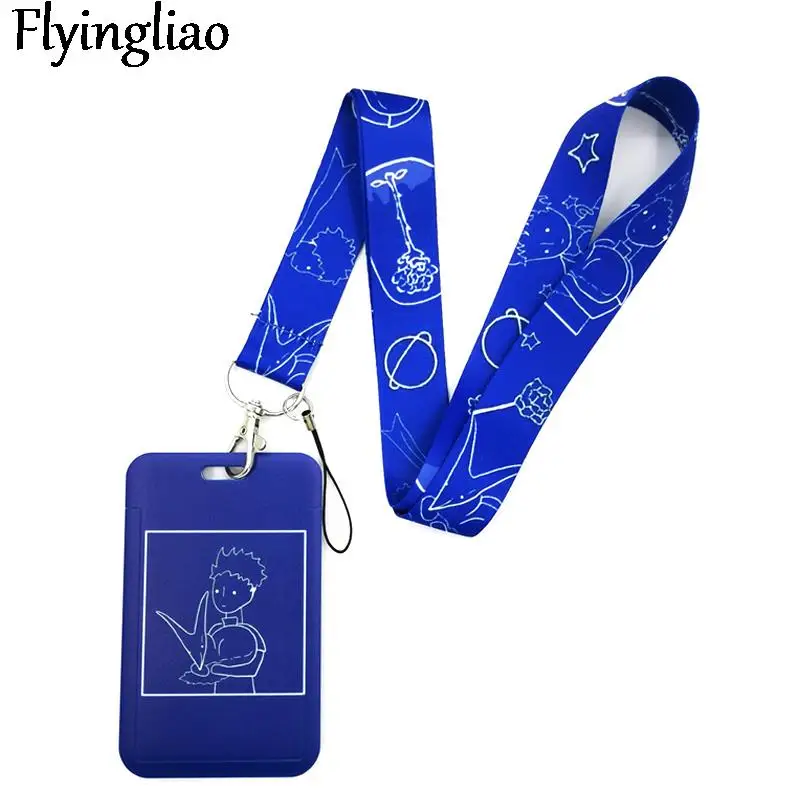 

Little Prince blue Key lanyard Car KeyChain ID Card Pass Gym Mobile Phone Badge Kids Keys Ring Holder Jewelry Decorations