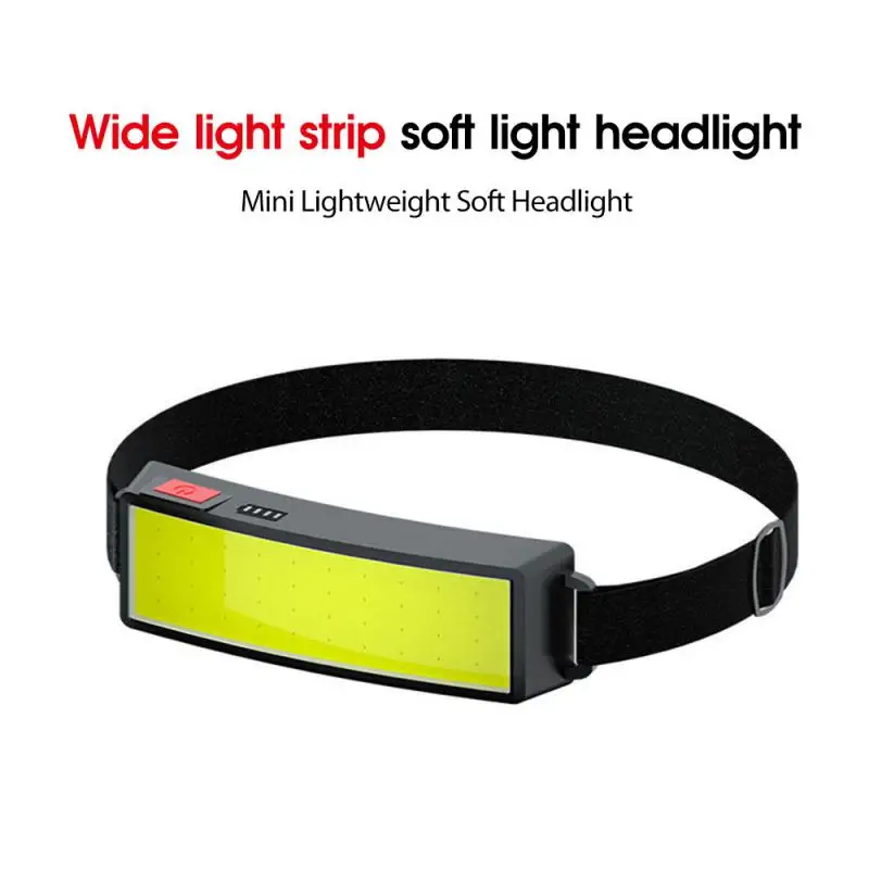 

High Lumens COB LED Headlamp Wide Beam USB Rechargeable Headlight Waterproof Head Lamp Head Flashlight New Arrival